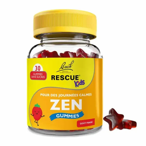 Rescue kids Zen journées calmes gummies goût fraise - pot de 30 gummies