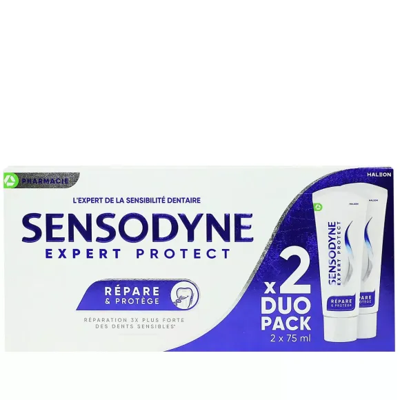 Expert Protect dentifrice répare et protège Sensodyne - 2 tubes de 75ml