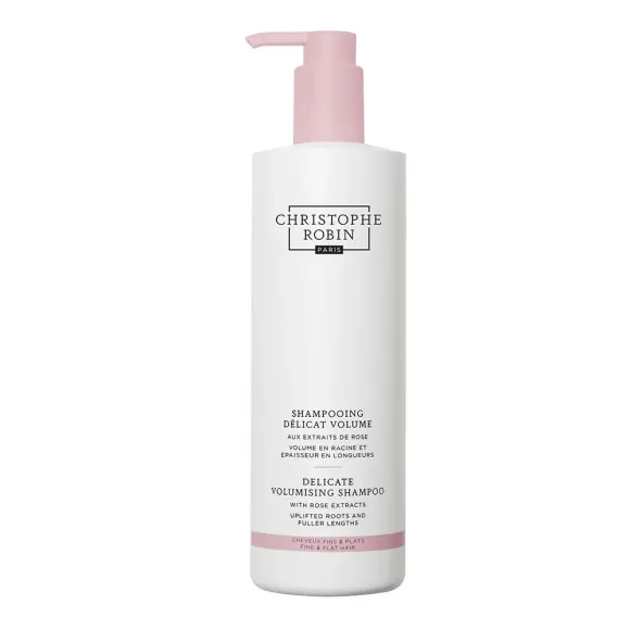 Shampoing volume délicat aux extraits de rose Christophe Robin - flacon-pompe de 500ml
