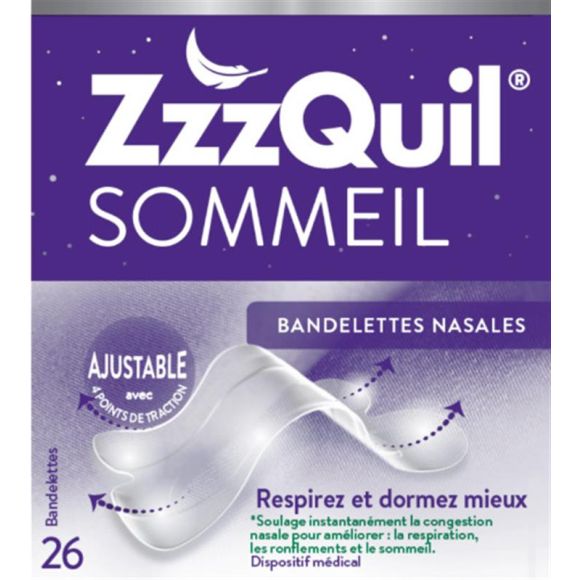 ZzzQuil Sommeil bandelettes nasales - boîte de 26 bandelettes