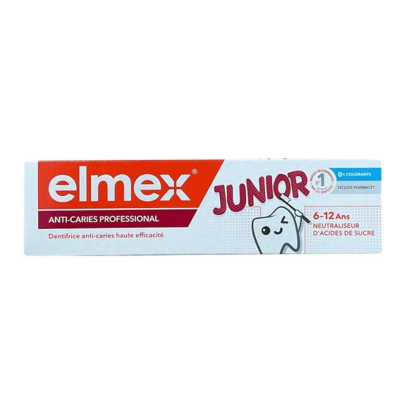 Dentifrice anti-caries professional junior 6-12 ans Elmex - tube de 75ml