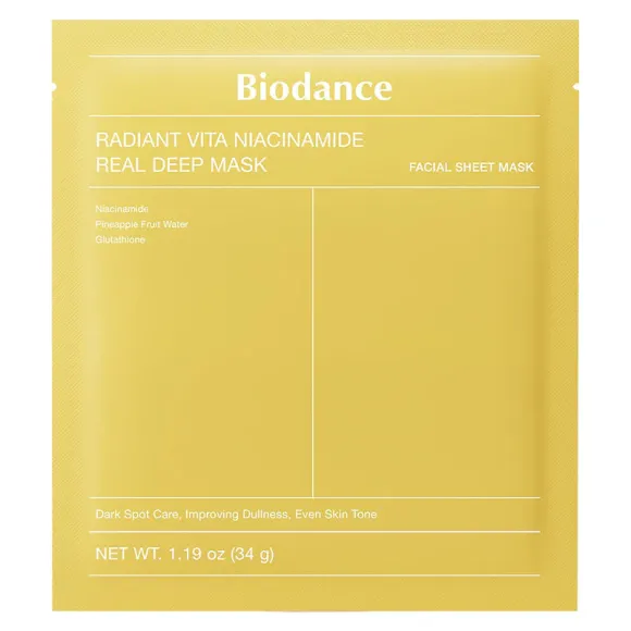 Masque radiant vita niacinamide real deep mask Biodance - sachet de 1 masque