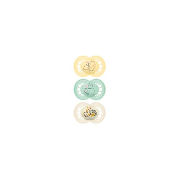 Sucette anatomique Original jour/nuit 18 mois+ beige Mam - lot de 3 sucettes