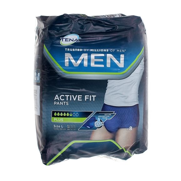 Active Fit Pants men Plus Tena - 9 protections taille L (95-130cm)