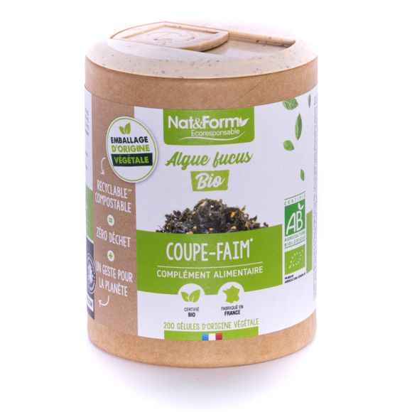 Algue fucus Bio Ecoresponsable Nat&Form - Boite de 200 gélules