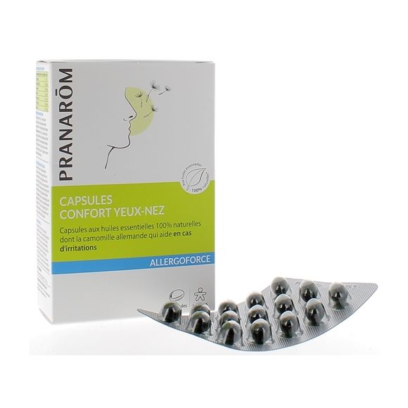 Allergoforce Capsule confort yeux-nez Pranarom - Boîte de 30 capsules