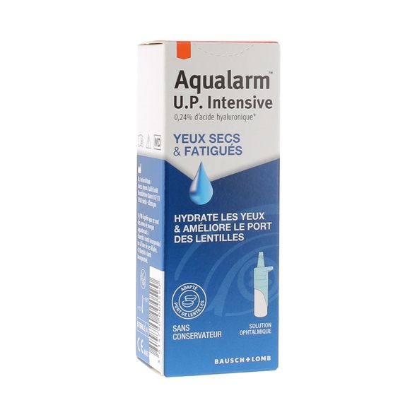 Aqualarm UP intensive solution ophtalmique yeux secs et fatigués Bausch+Lomb - flacon de 10ml