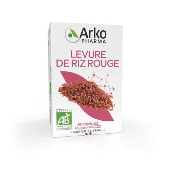 Arkogélules Levure de riz rouge bio Arkopharma - boîte de 60 gélules