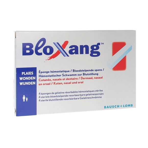 Bloxang Eponges hémostatiques Bausch et Lomb - boîte de 4 éponges