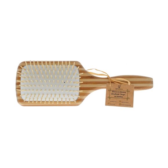 Brosse à cheveux démêlante large en bambou Cap Bambou - une brosse