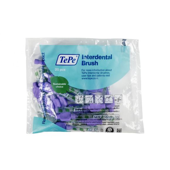 Brossettes interdentaires originales violet taille 6 (1.1 mm) TePe - 20 brossettes