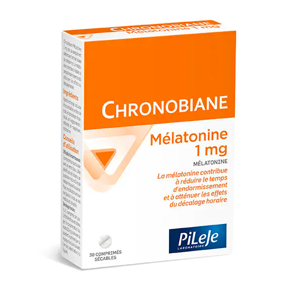 Chronobiane mélatonine 1mg Pileje - boîte de 30 comprimés sécables