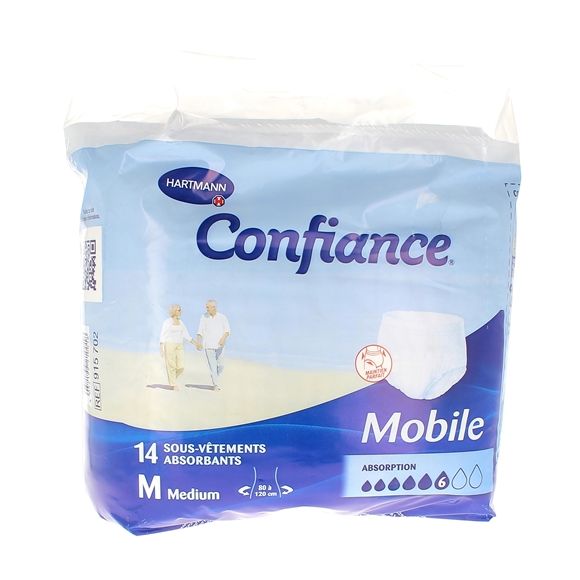 Confiance mobile absorption 6 taille M - 14 sous-vêtements absorbants