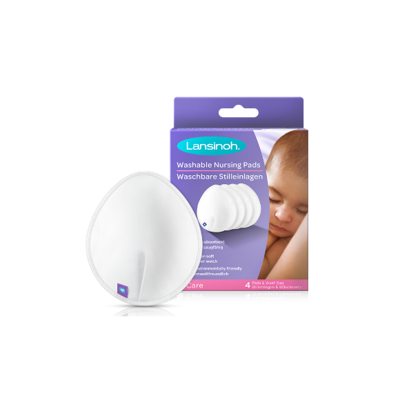 Coussinets d'allaitement lavables Lansinoh - boîte de 4 unités