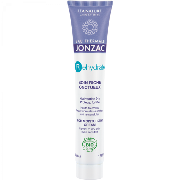 Eau thermale Jonzac Rehydrate soin riche réhydratant Léa Nature - tube de 50 ml