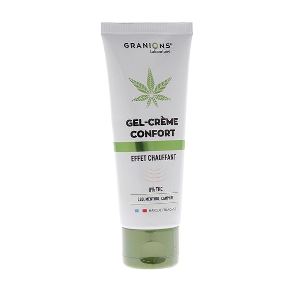 Gel-crème confort CBD effet chauffant Granions - tube de 75 ml