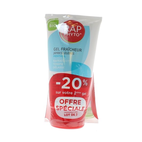 Gel jambes légères bio Rap Phyto - lot de 2 tubes de 150 ml