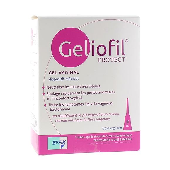 Geliofil Protect gel vaginal Effik - boite de 7 doses de 5 ml