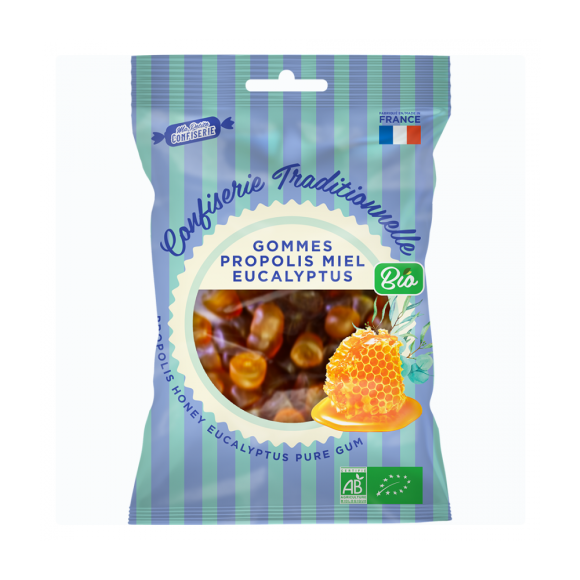 Gommes propolis miel eucalyptus bio Ma petite confiserie - sachet de 100 g