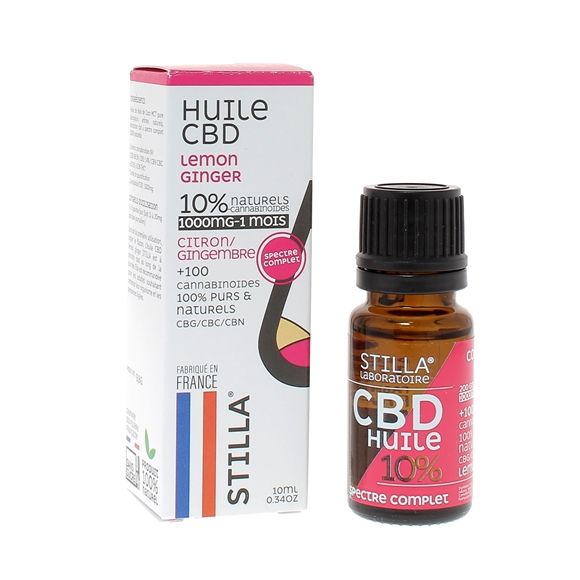 Huile CBD Citron-gingembre 10% Stilla - flacon de 10ml