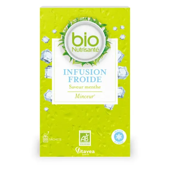 Infusion froide minceur saveur menthe bio Vitavea - boîte de 20 sachets
