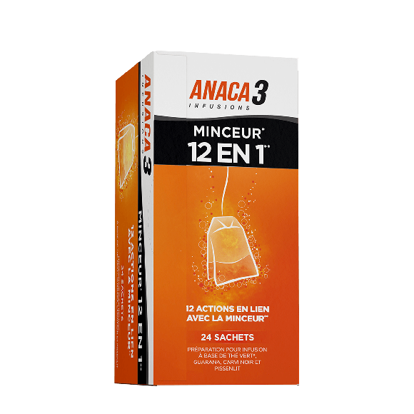 Infusion minceur 12 en 1 Anaca3 - boîte de 24 sachets