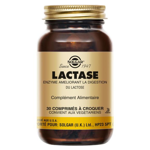 Lactase 3500 Solgar - pot de 30 comprimés à croquer