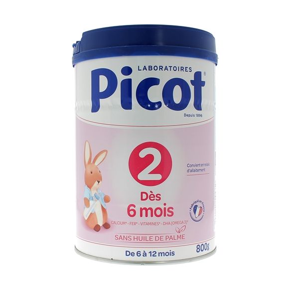 Lait poudre 2ème âge standard Picot - boite de 800g