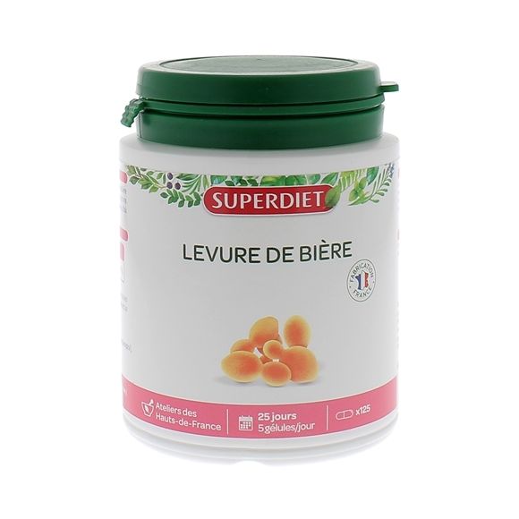 Levure de bière Super Diet - pot de 125 gélules