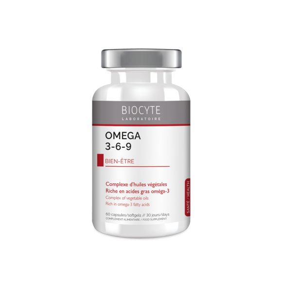 Longevity Omega 3-6-9 Biocyte - boîte de 60 capsules micro-encapsulés