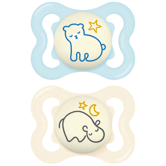 Sucette Supreme nuit 2-6 mois MAM - boîte de 2 sucettes