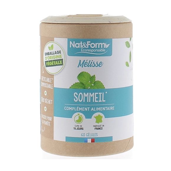 Mélisse Ecoresponsable Nat&Form - boite de 60 gélules