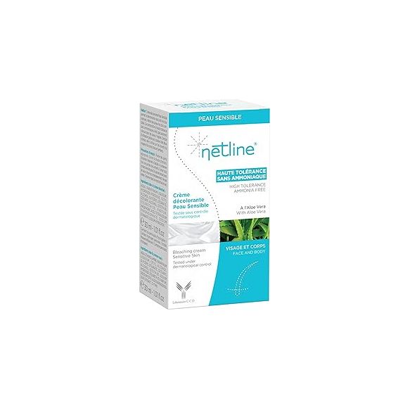 Crème décolorante peau sensible Netline - lot de 2 tubes de 30ml