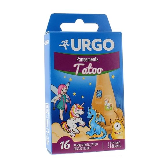Pansements Tatoo pour enfants Urgo - boîte de 16 pansements