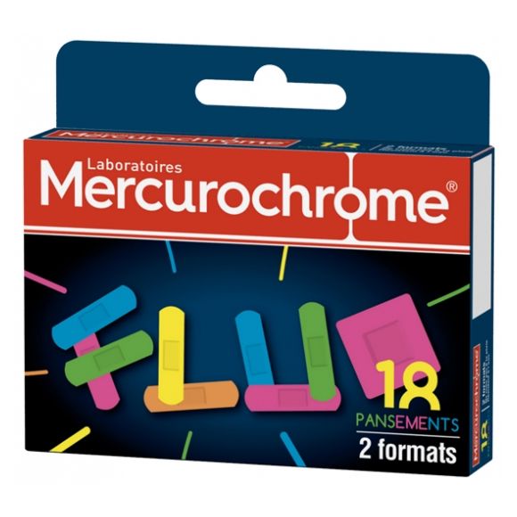 Pansements fluos Mercurochrome - boite de 18 pansements
