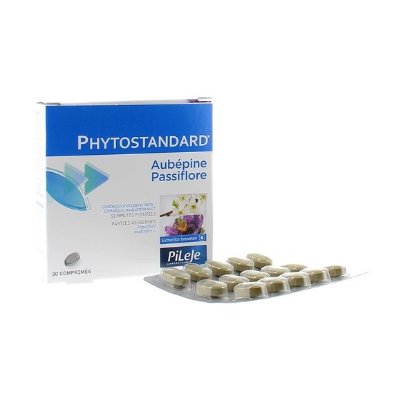 Phytostandard aubépine et passiflore Pileje - boîte de 30 comprimés