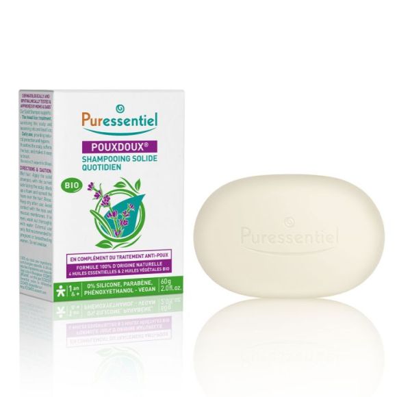 Poudoux Shampooing solide quotidien bio Puressentiel - pain de 60g