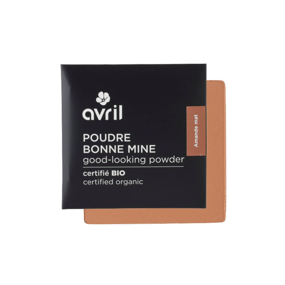 Poudre bonne mine teinte amande mat bio Avril - boîtier de 11g