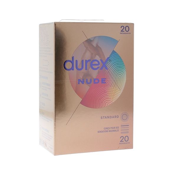 Préservatifs Nude Durex - boîte de 20 préservatifs