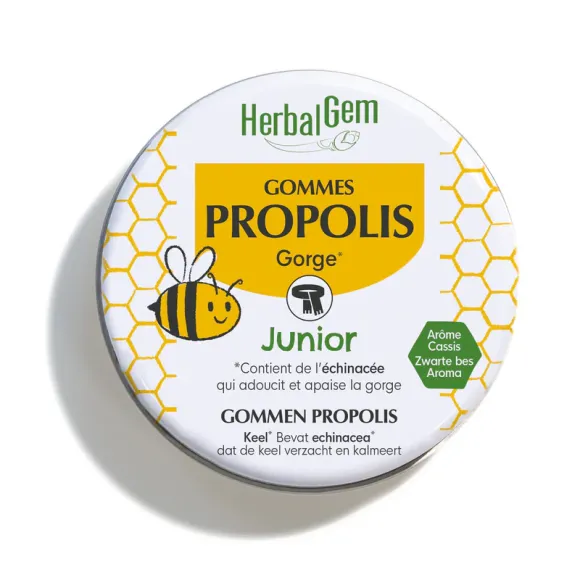 Propolis junior gommes pour enfants bio Herbalgem - boite de 45g