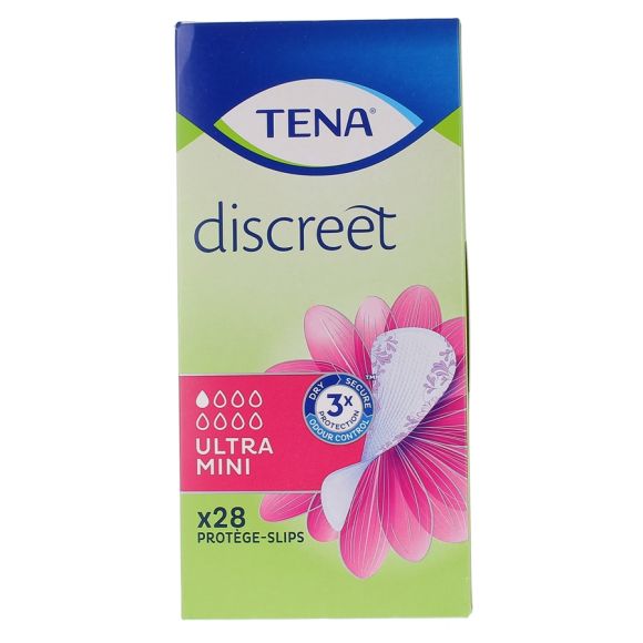 Protège-slips Lady ultra mini Discreet Tena - boîte de 28 protège-slips