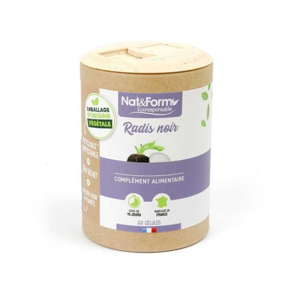 Radis noir Ecoresponsable Nat&Form - boite de 66 gélules