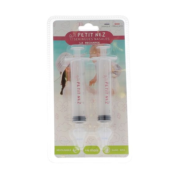 Recharge seringues nasales Petit nez - lot de 2 recharges de 10ml
