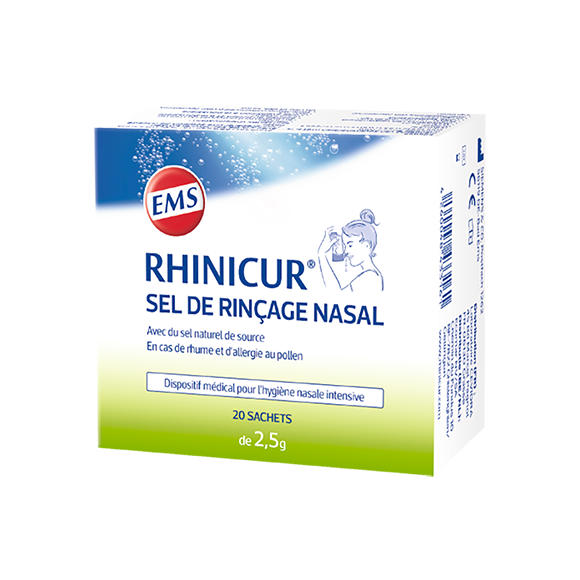 Sel de rinçage nasal Rhinicur - boite de 20 sachets