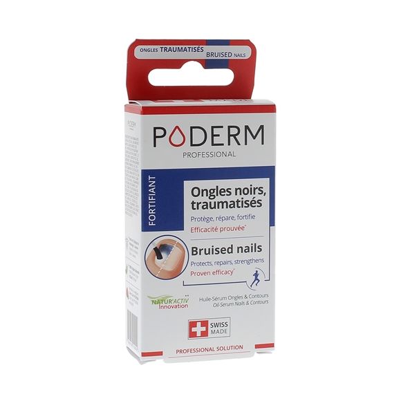 Huile-sérum fortifiante ongles noirs Poderm - flacon de 8 ml