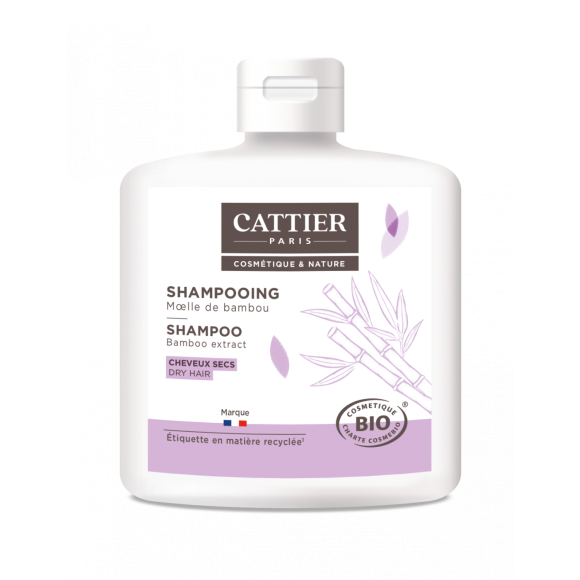 Shampoing Moëlle de Bambou Bio (cheveux secs) Cattier - flacon 250 ml