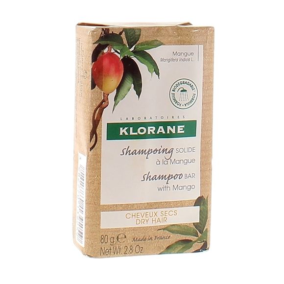 Shampoing solide à la mangue Klorane - pain de 80 g