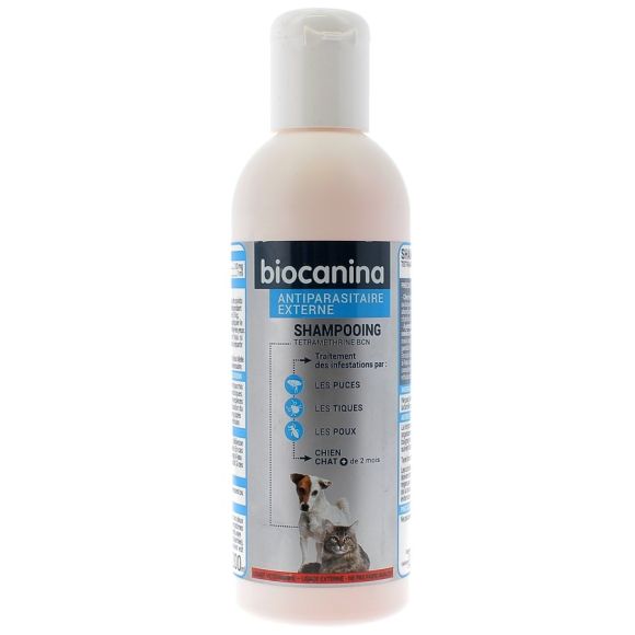 Shampooing antiparasitaire externe chien et chat Biocanina - flacon de 200 ml