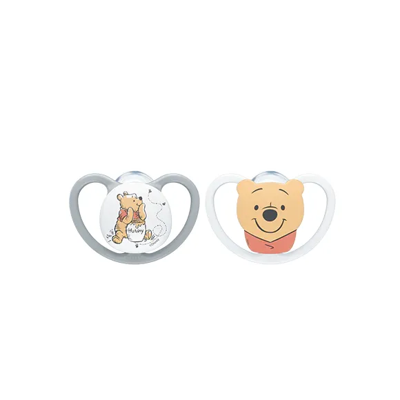 Space Sucette silicone Winnie 6-18 mois NUK - lot de 2 sucettes
