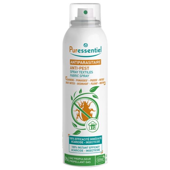 Spray Antiparasitaire pour textiles Puressentiel - spray de 150 ml